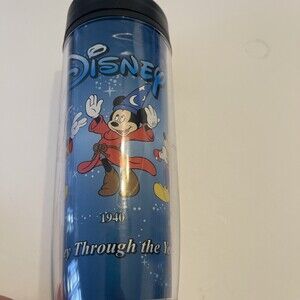 Disney Travel To Go Tumbler Coffee Cup Mug Mickey Mouse Through the Years FS